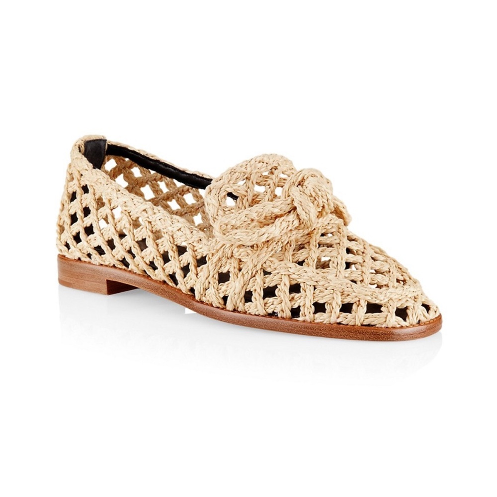 Alexandre Birman Raffia Clarita Loafer size 39.5 / 9.5